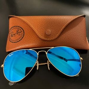 RayBan aviator flash lenses